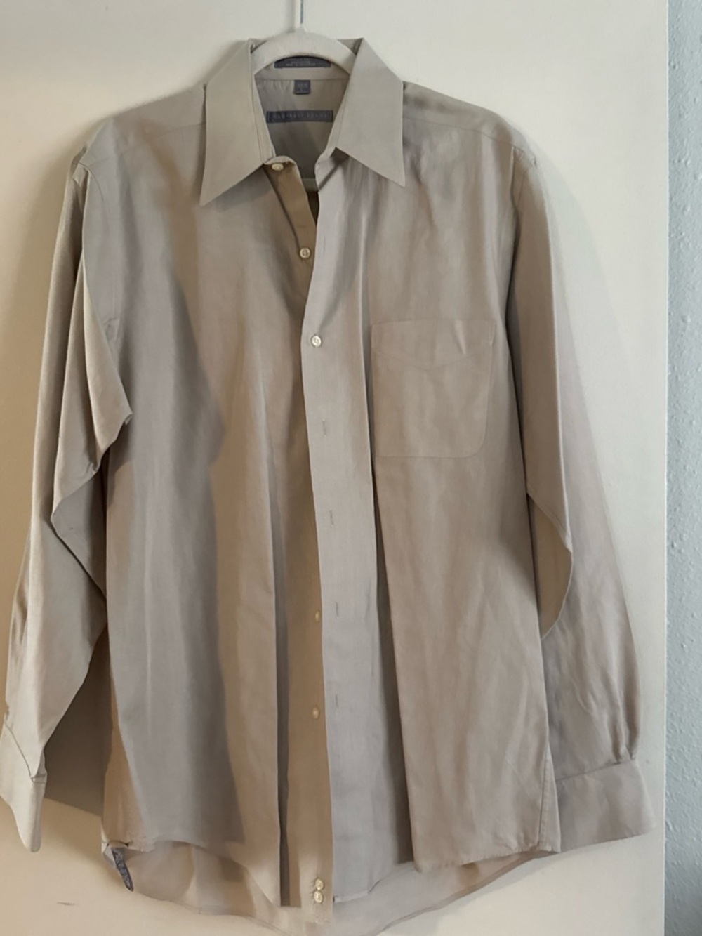 Geoffrey Beene Light Beige Men's Dress Shirt